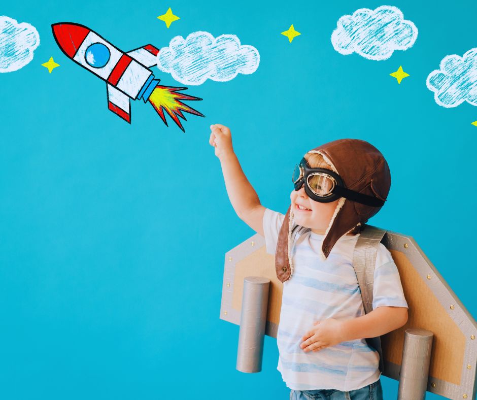 Egy gyermek önbizalma szárnyalhat, ahogyan a képen látható űrhajó mutatja