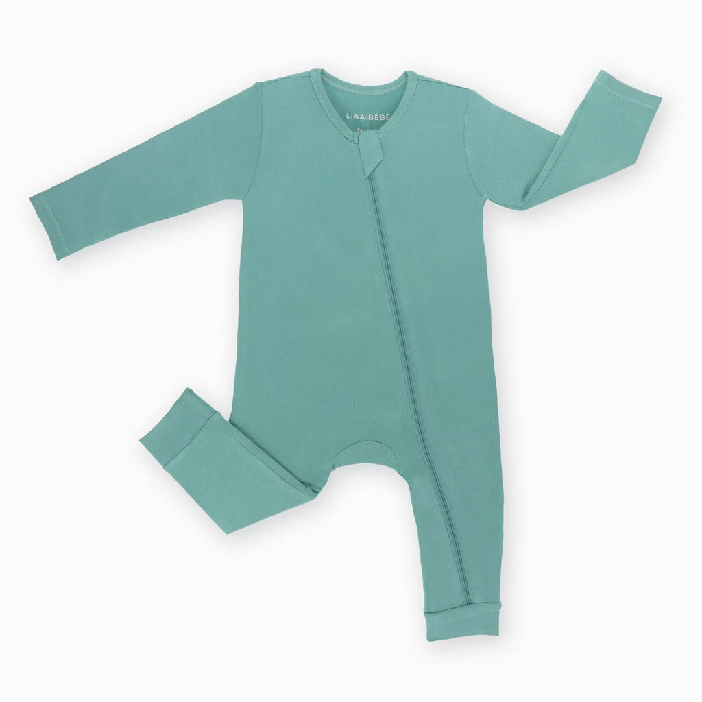 Kezeslábas - Mint Green Bambusz Cipzáros Kezeslábas és Rugdalózó
