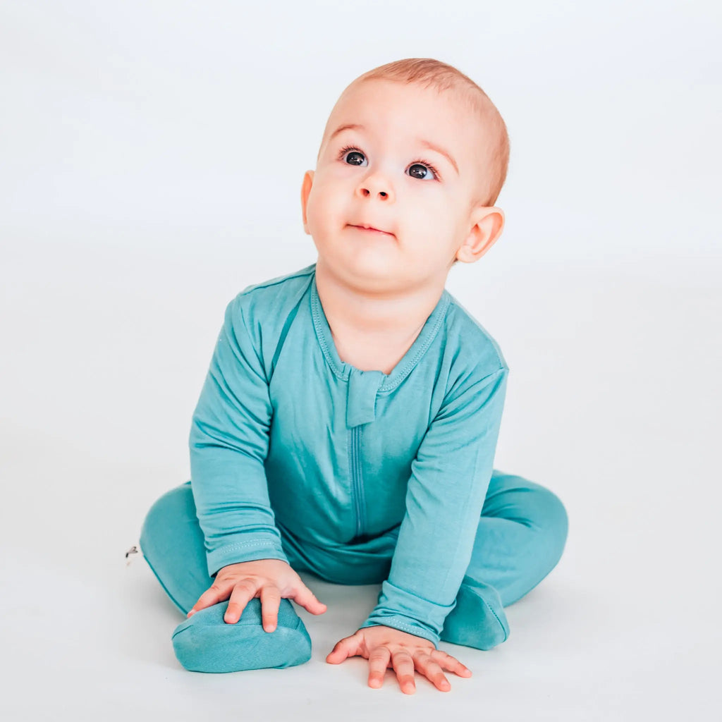 Kezeslábas - Mint Green Bambusz Cipzáros Kezeslábas és Rugdalózó