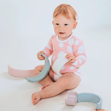 Body - Strawberry Dínós Bambusz Patentos Hosszú Ujjú Body