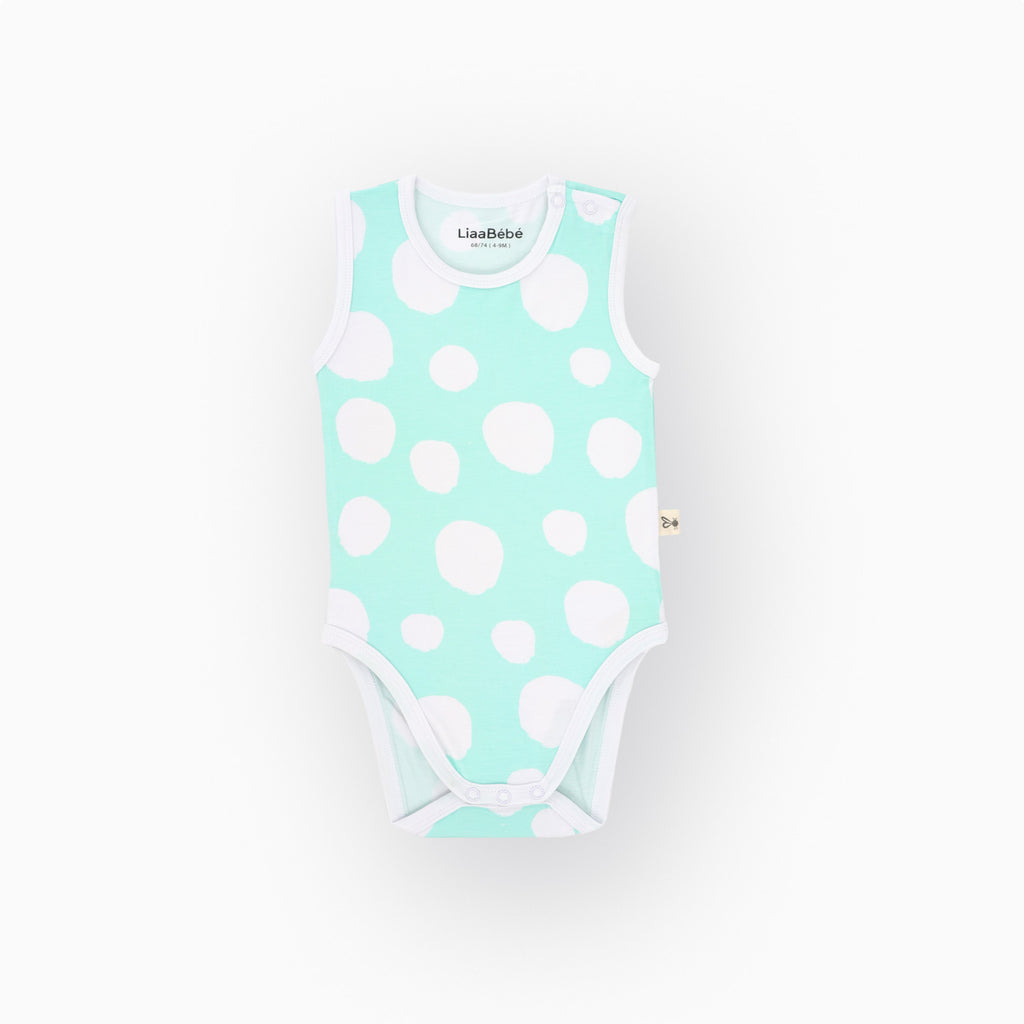 Aqua Dínós Bambusz Ujjatlan Baba Body - LiaaBebe