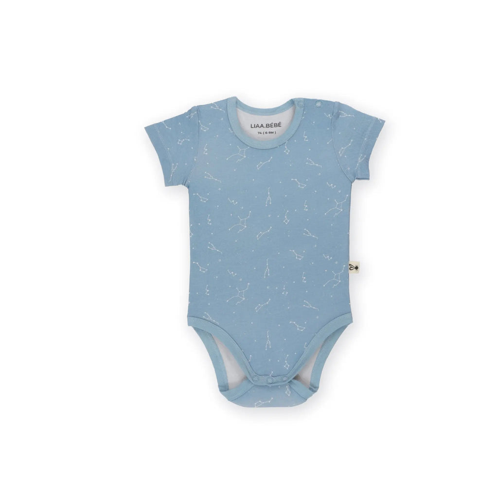 Night Sky Bambusz Patentos Rövid Ujjú Body Body liaabebe 