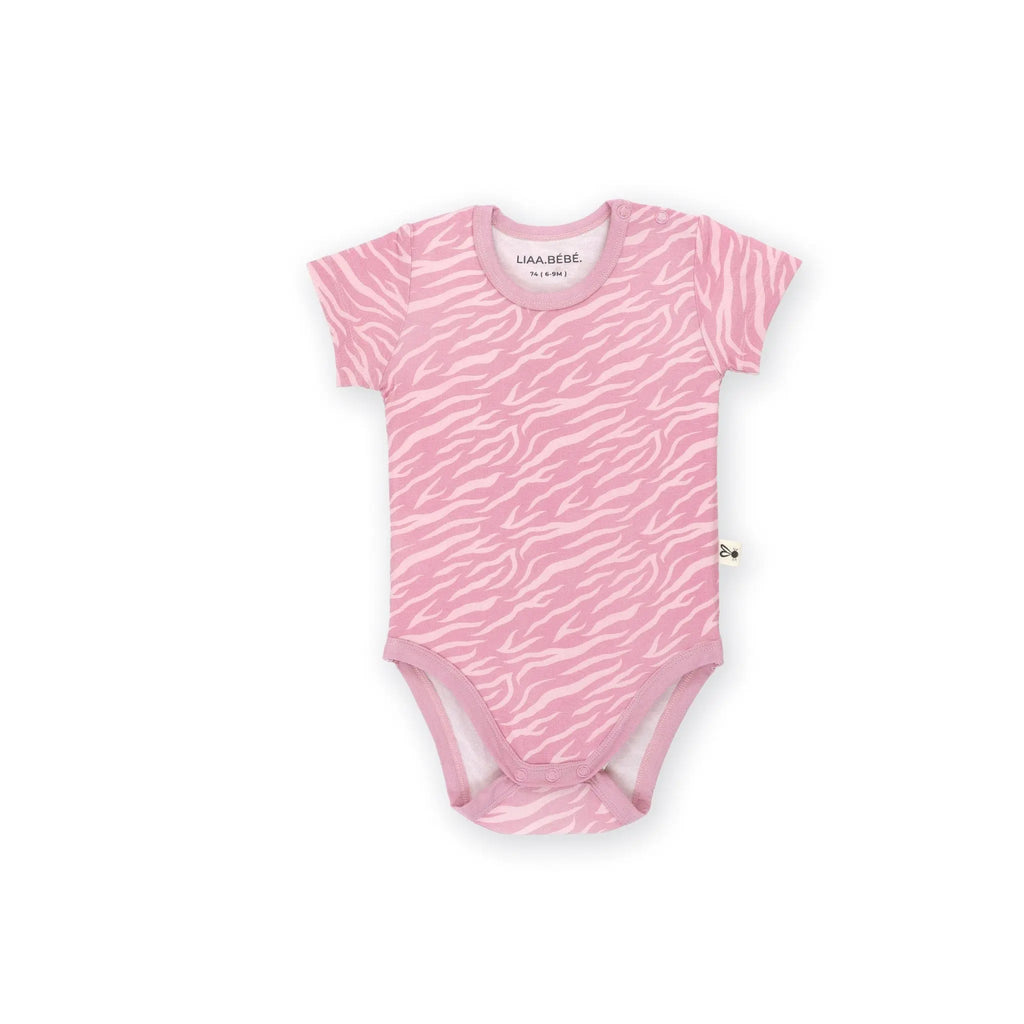 Pink Tiger Bambusz Patentos Rövid Ujjú Body Body liaabebe 