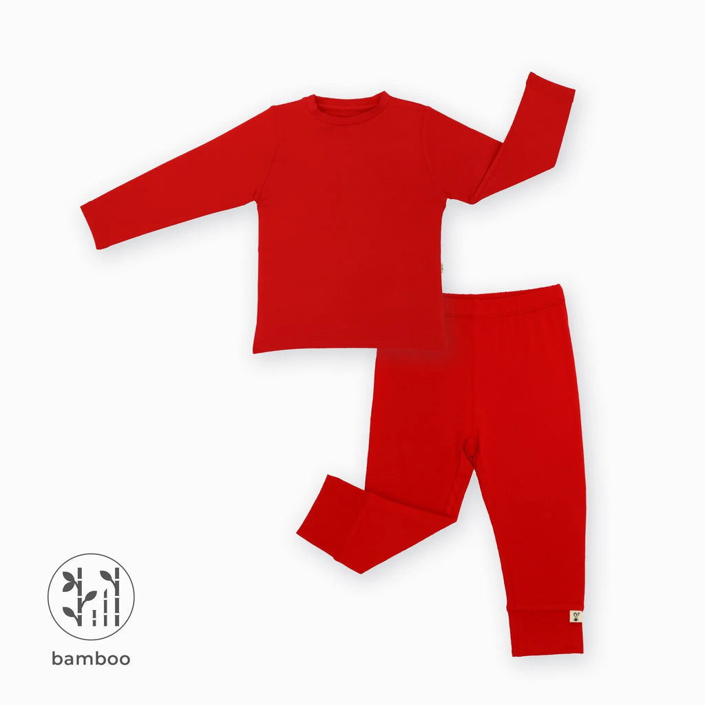 Chili Red Bambusz Gyerek Pizsama Pizsama liaabebe 98 Chili Red 